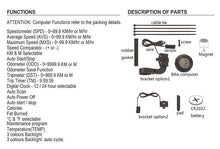 Charger l&#39;image dans la galerie, Waterproof Cycle Bike Speedometer, Odometer, Distance Tracker for Bicycles - TATOOP
