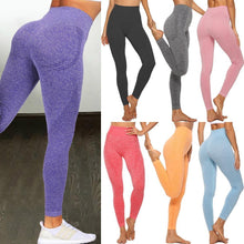 Cargar imagen en el visor de la galería, High Waist Seamless Push Up Leggings - TATOOP
