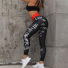 Cargar imagen en el visor de la galería, Letter Printed Women Sport Leggings - TATOOP
