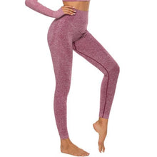 Cargar imagen en el visor de la galería, High Waist Seamless Push Up Leggings - TATOOP
