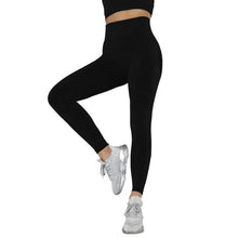 Cargar imagen en el visor de la galería, High Waist Seamless Push Up Leggings - TATOOP
