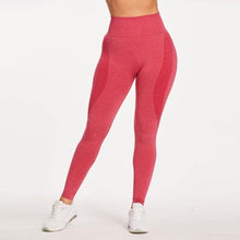 Cargar imagen en el visor de la galería, High Waist Seamless Push Up Leggings - TATOOP
