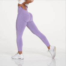 Cargar imagen en el visor de la galería, High Waist Seamless Push Up Leggings - TATOOP
